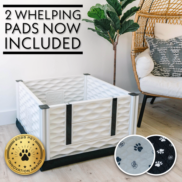 EZclassic Whelping Box w/Rails - 28" x 28" x 18" - Whelping Box by EZwhelp