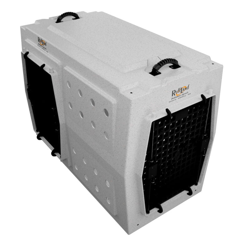 RuffLand X-Large Kennel - Whitestone 2.0 Double Door (Front Left) - Dog crates by Ruff Land Performance Kennels
