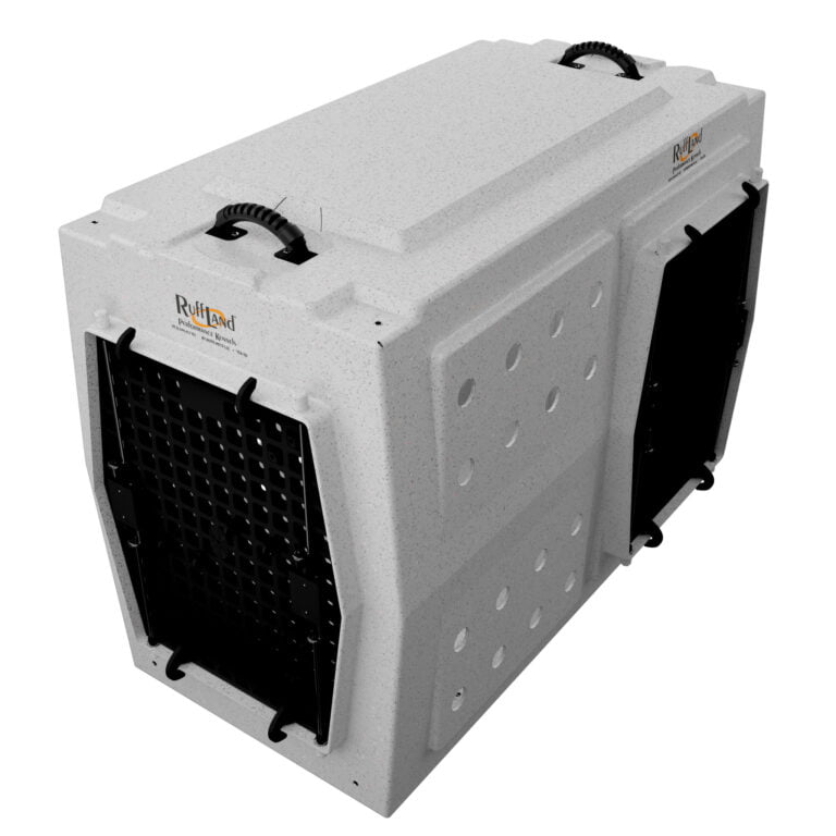 RuffLand X-Large Kennel - Whitestone 2.0 Double Door (Front Right) - Dog crates by Ruff Land Performance Kennels