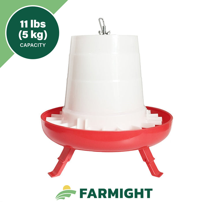 Farmight Open Top Hanging Feeder with Legs, 2 colors, 3 sizes - 11 LB - CHICKEN SUPPLIES by My Pet Chicken