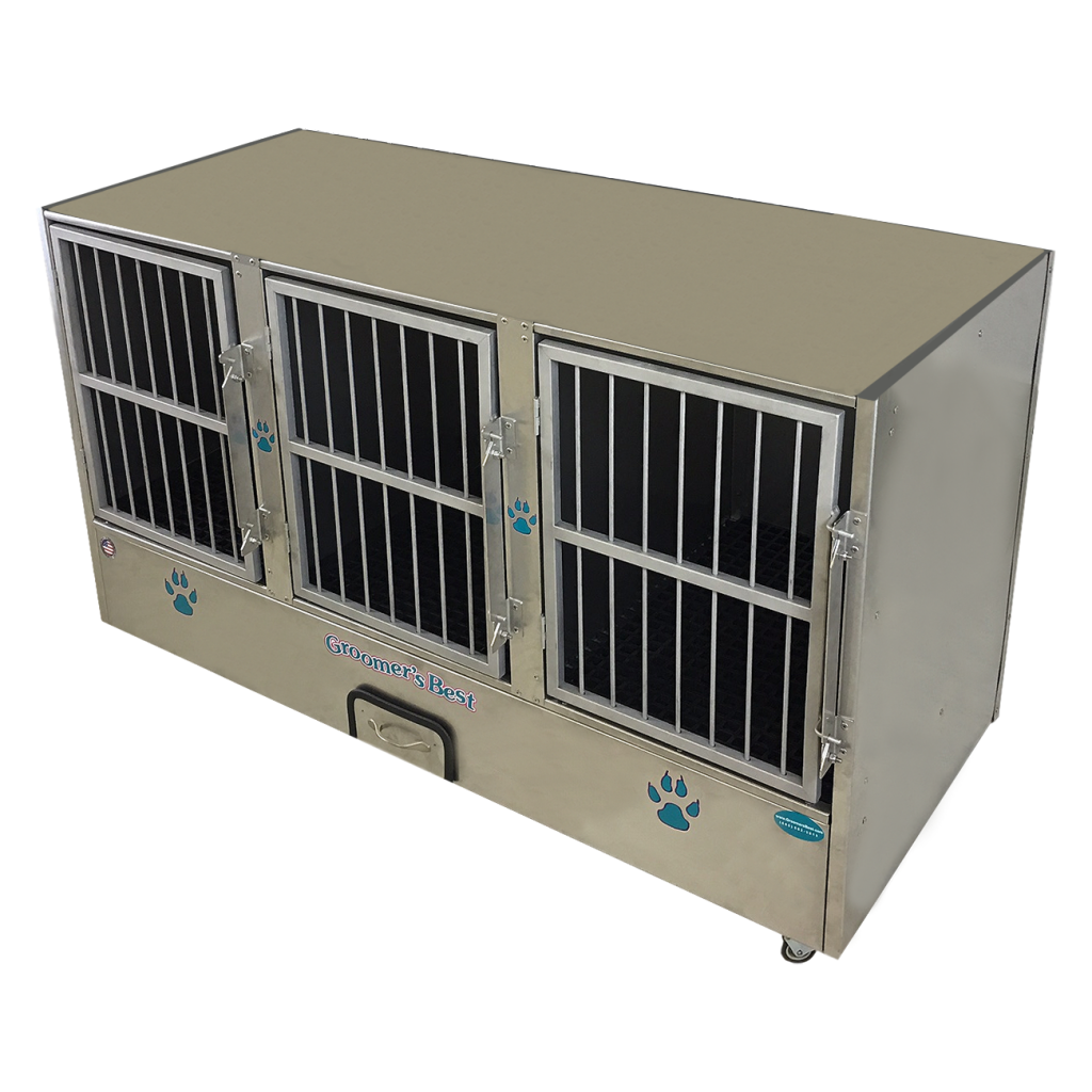 Groomer's Best 3 Unit Cage Bank - - Cage Banks by Groomer's Best