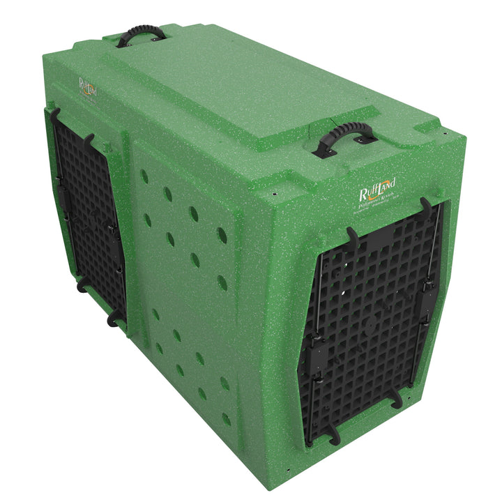 RuffLand X-Large Kennel - GoGreen Double Door (Front Left) - Dog crates by Ruff Land Performance Kennels