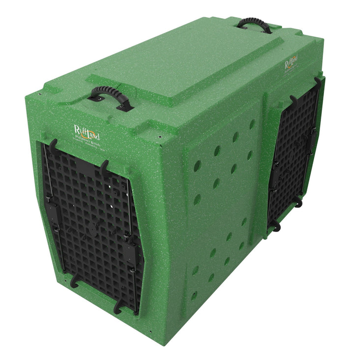 RuffLand X-Large Kennel - GoGreen Double Door (Front Right) - Dog crates by Ruff Land Performance Kennels
