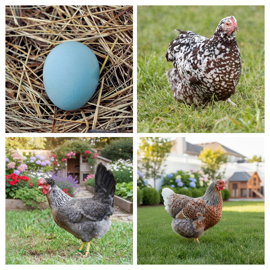 Blue Egg, Blue Laced & Speckled Trio – Buy 6 + 6 Bonus Free (12 Female Chicks, Shipping Included) - - baby chicks by Az Chickens