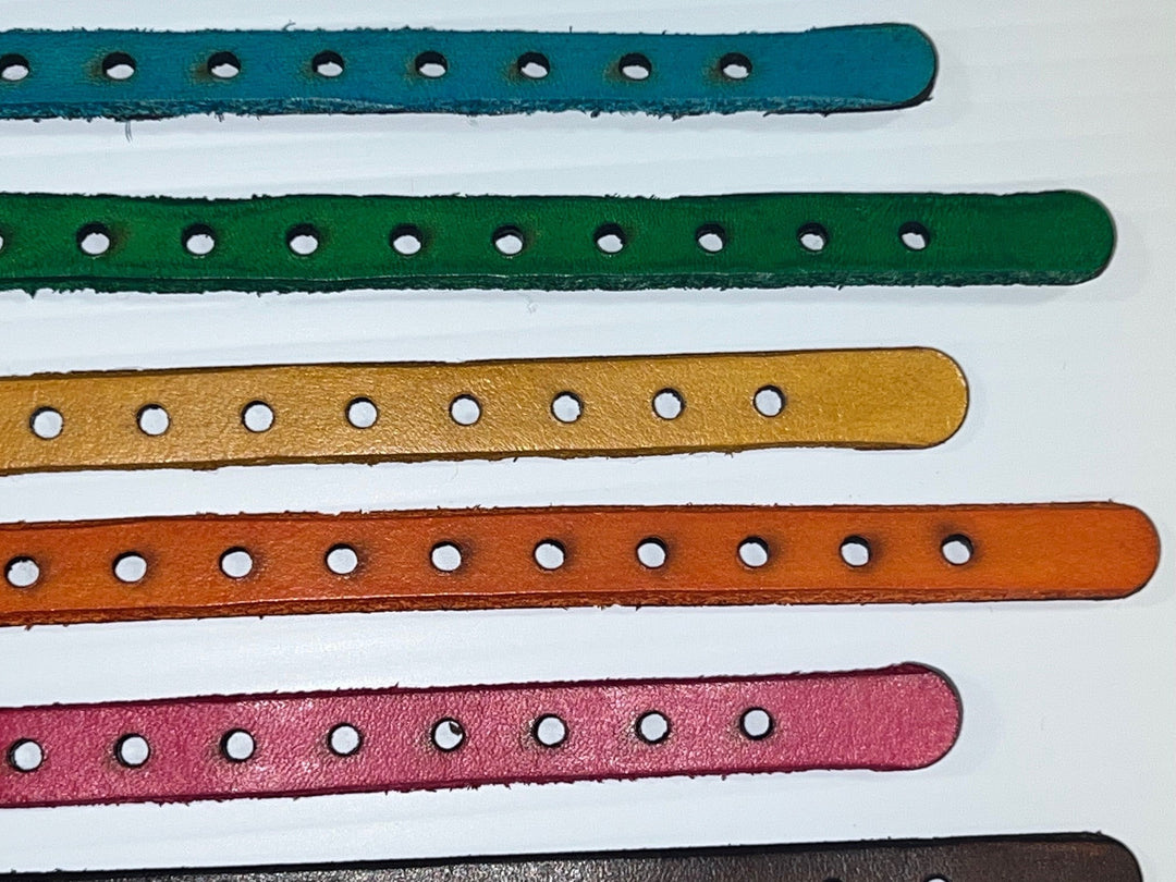 Genuine Leather Puppy Collars (set of 12) - - Whelping Supply by EZwhelp