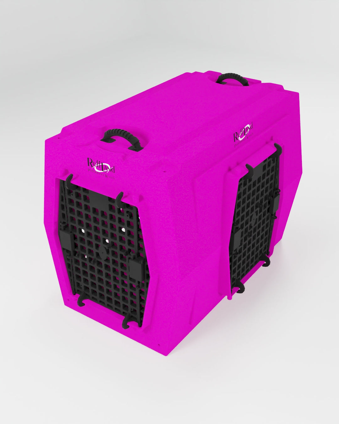 RuffLand Large Kennel - Hot Pink Double Door (Front Right) - Dog crates by Ruff Land Performance Kennels