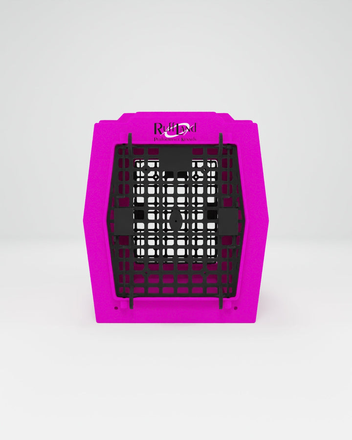 RuffLand Medium Kennel - Hot Pink Double Door (Front Back) - Dog crates by Ruff Land Performance Kennels