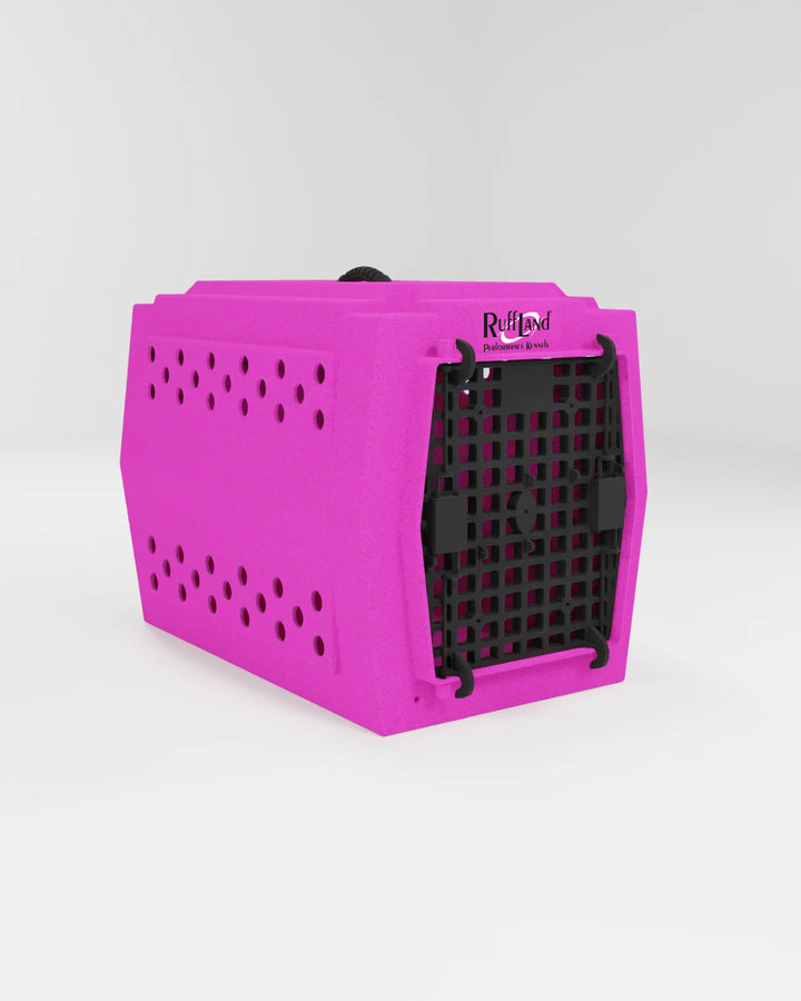 RuffLand Medium Kennel - Hot Pink Single Door - Dog crates by Ruff Land Performance Kennels