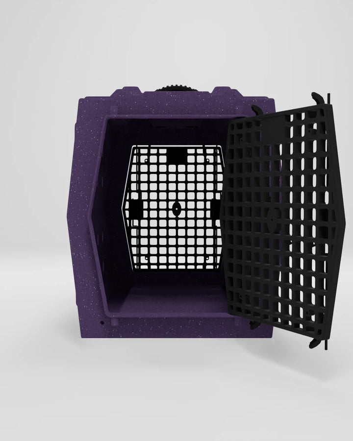 RuffLand Intermediate Kennel - Purple Double Door (Front Back) - Dog crates by Ruff Land Performance Kennels