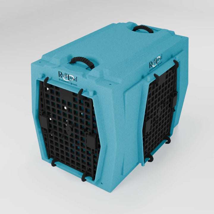RuffLand Intermediate Kennel - Malibu Double Door (Front Right) - Dog crates by Ruff Land Performance Kennels