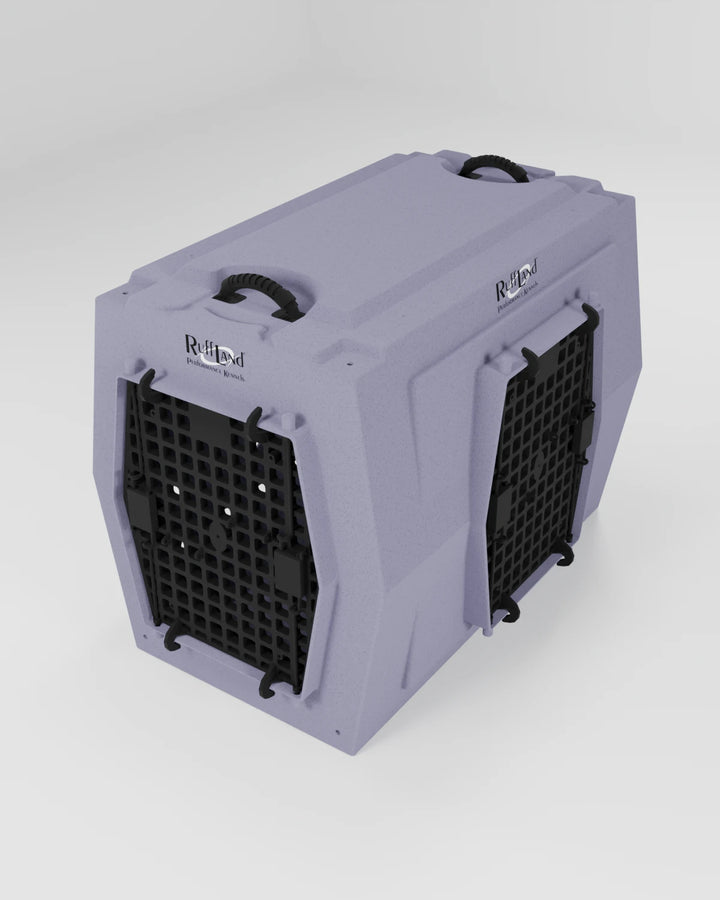 RuffLand Large Kennel - Lilac Double Door (Front Right) - Dog crates by Ruff Land Performance Kennels
