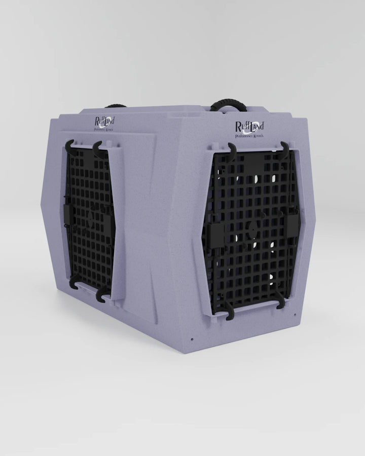 RuffLand Large Kennel - Lilac Double Door (Front Left) - Dog crates by Ruff Land Performance Kennels