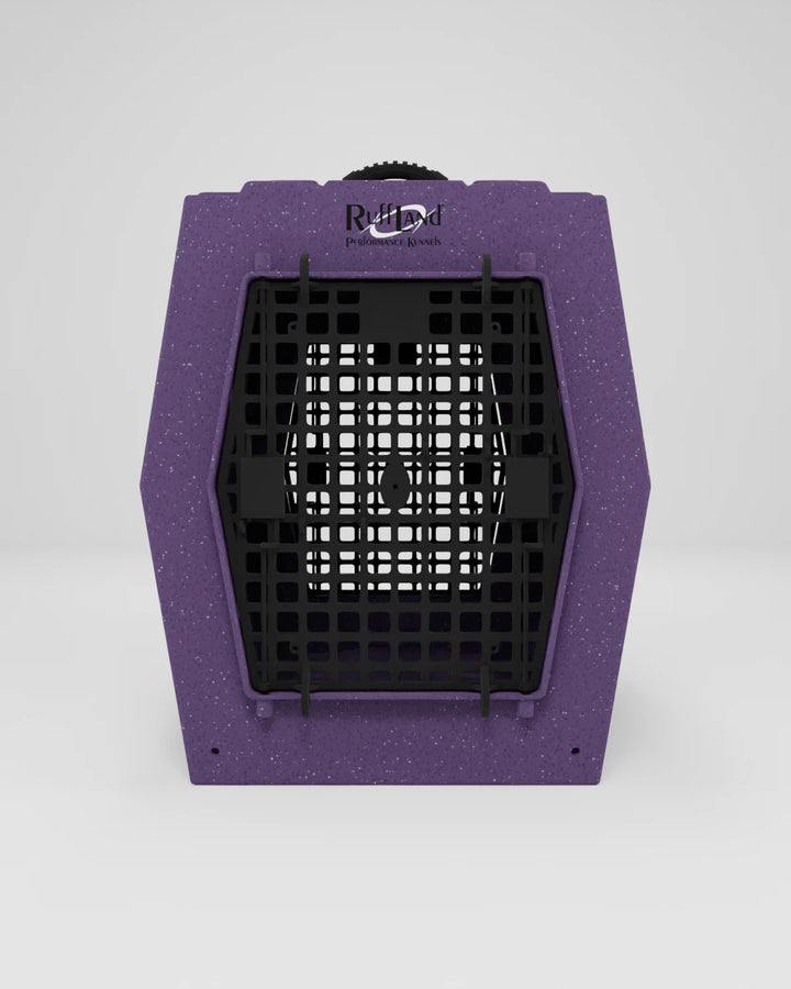 RuffLand Large Kennel - Purple Speckled Double Door (Front Back) - Dog crates by Ruff Land Performance Kennels