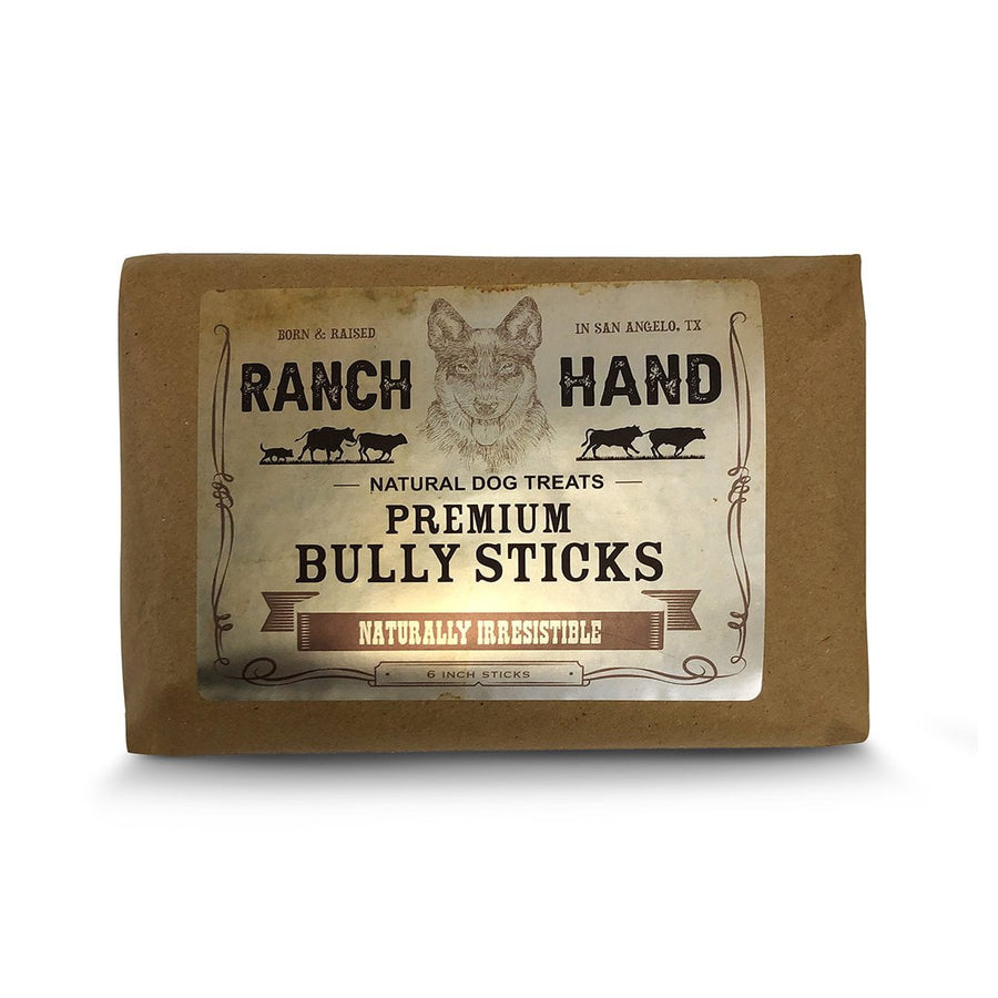 Ranch Hand Odorless Thick Cut Gourmet Bully Stick, 6" - - Treats by Ranch Hand