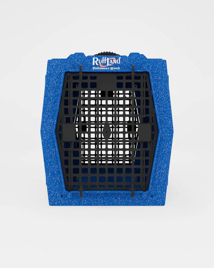 RuffLand Intermediate Kennel - Patriotic Blue Double Door (Front Back) - Dog crates by Ruff Land Performance Kennels