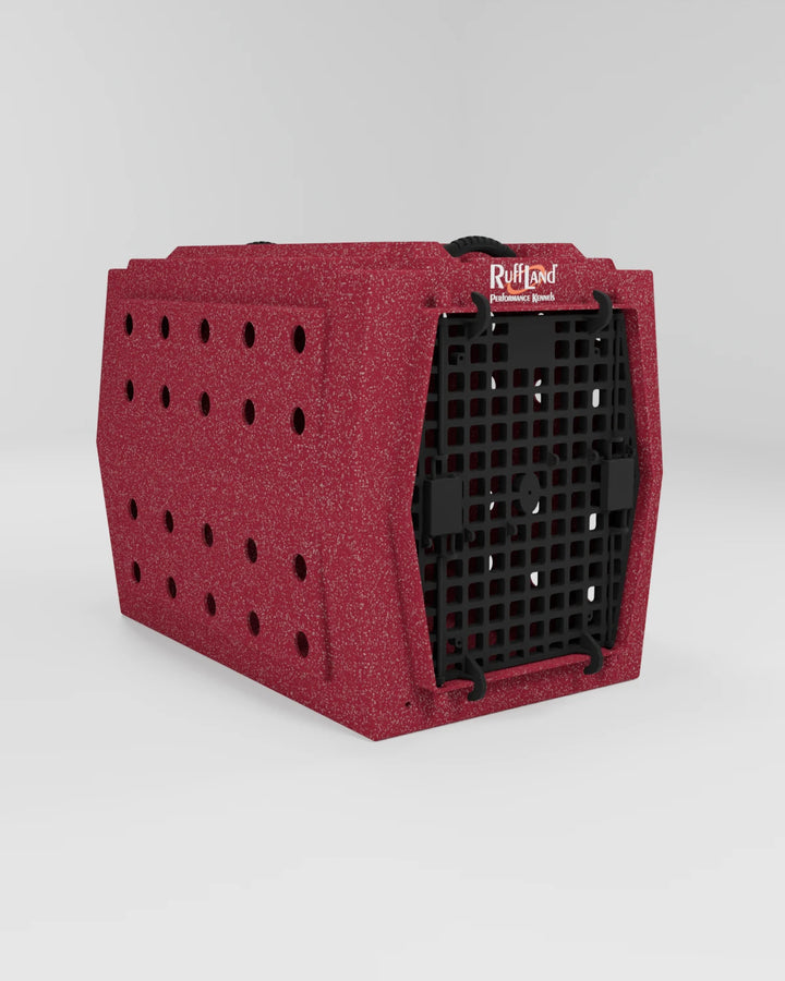 RuffLand Intermediate Kennel - Patriotic Red Single Door - Dog crates by Ruff Land Performance Kennels
