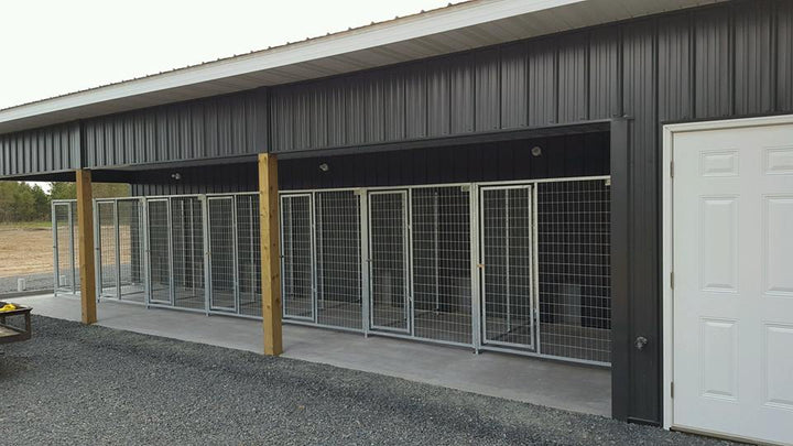 TK Products Complete 5’W x 6’L x 6’H Kennel Run w/ Stainless Steel Hardware - - Dog Kennels & Runs by TK Products