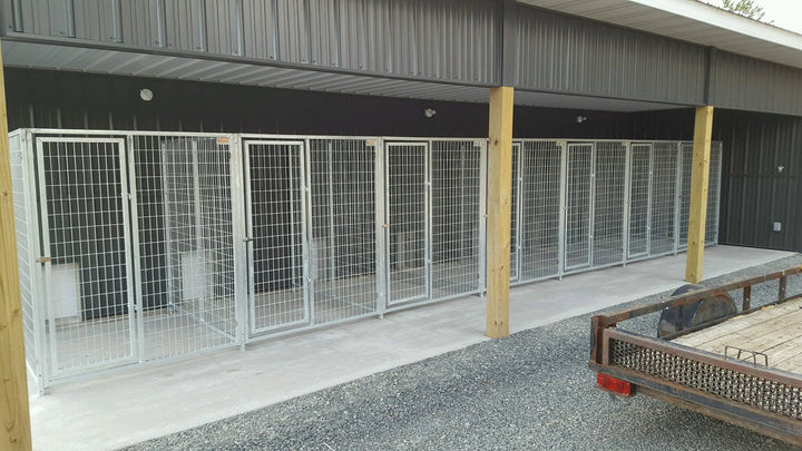 TK Products Complete 5’W x 6’L x 6’H Kennel Run w/ Stainless Steel Hardware - - Dog Kennels & Runs by TK Products