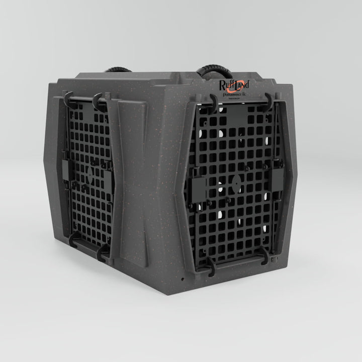 RuffLand Intermediate Kennel - Millstone Double Door (Front Left) - Dog crates by Ruff Land Performance Kennels