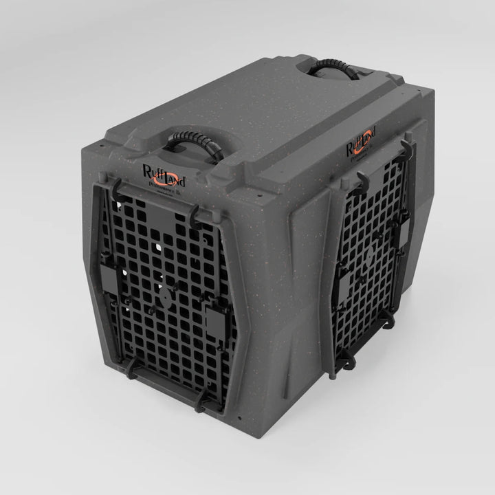 RuffLand Intermediate Kennel - Millstone Double Door (Front Right) - Dog crates by Ruff Land Performance Kennels