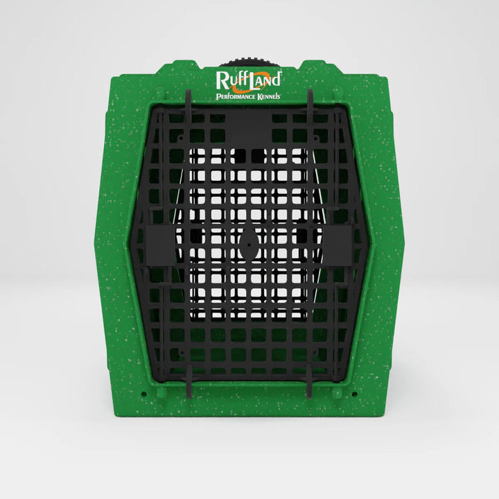 RuffLand Intermediate Kennel - GoGreen Double Door (Front Back) - Dog crates by Ruff Land Performance Kennels