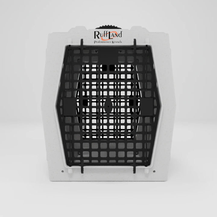 RuffLand Intermediate Kennel - Whitestone 2.0 Double Door (Front Back) - Dog crates by Ruff Land Performance Kennels