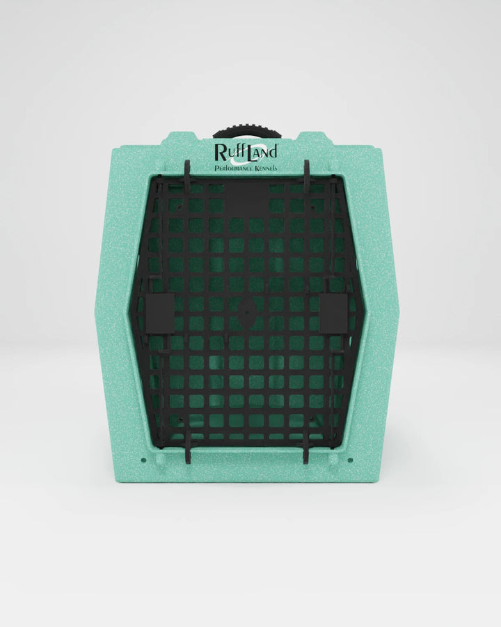 RuffLand Intermediate Kennel - Mint Single Door - Dog crates by Ruff Land Performance Kennels