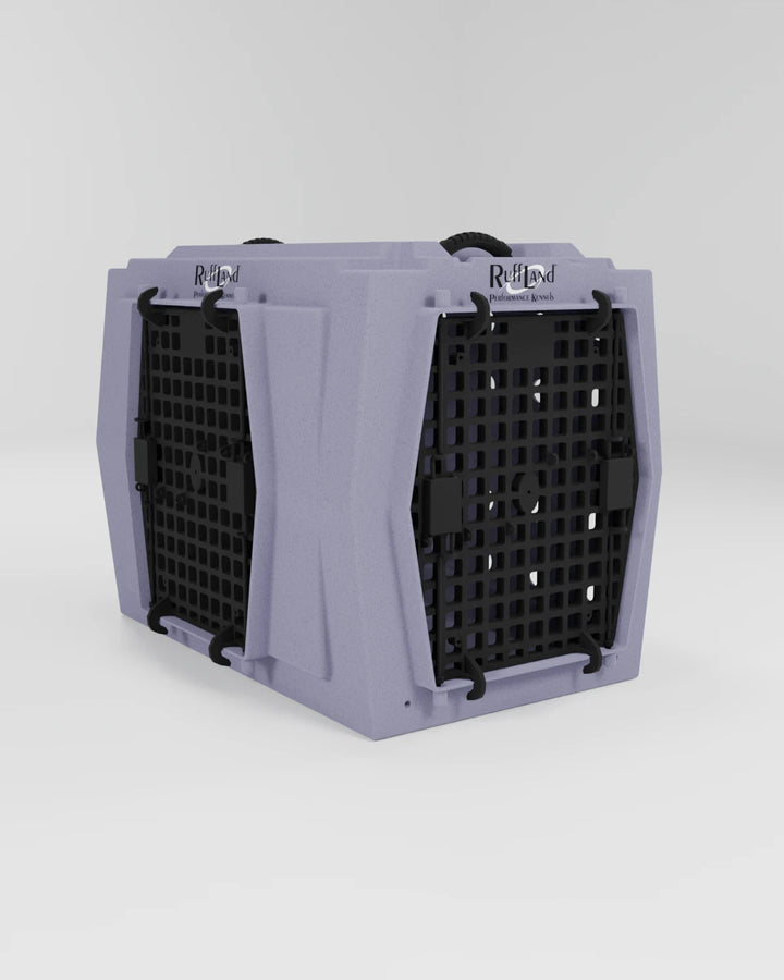 RuffLand Intermediate Kennel - Lilac Double Door (Front Left) - Dog crates by Ruff Land Performance Kennels