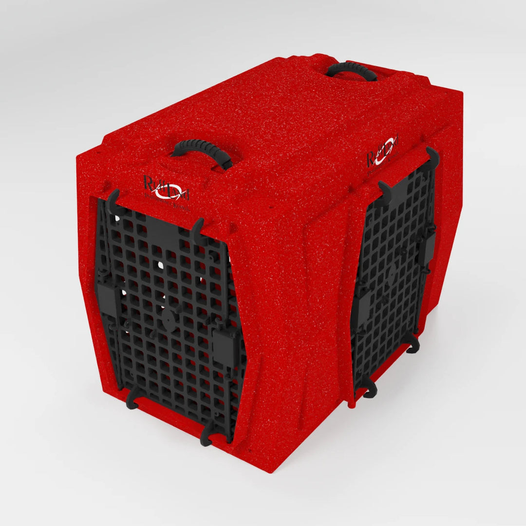 RuffLand Intermediate Kennel - Fire Double Door (Front Right) - Dog crates by Ruff Land Performance Kennels