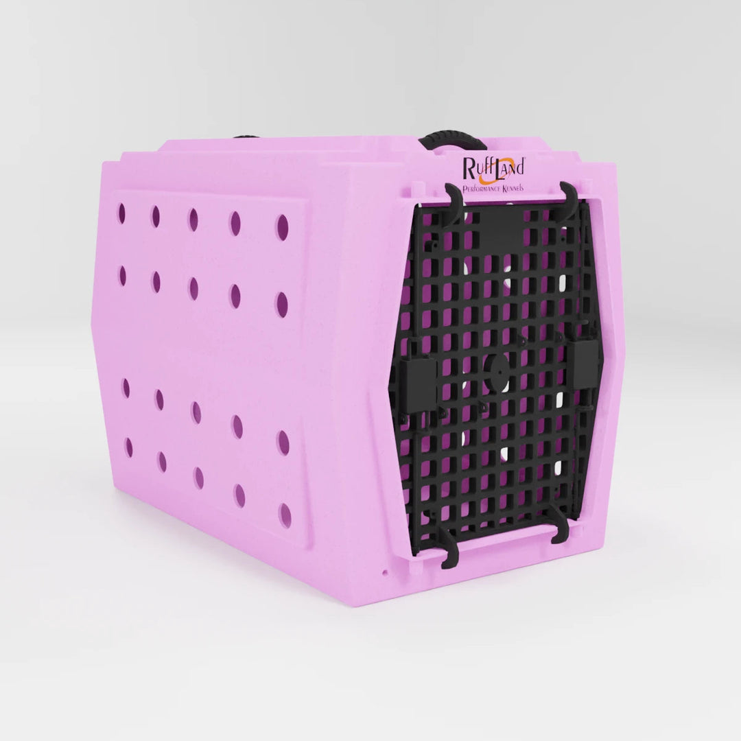 RuffLand Intermediate Kennel - Light Pink Single Door - Dog crates by Ruff Land Performance Kennels