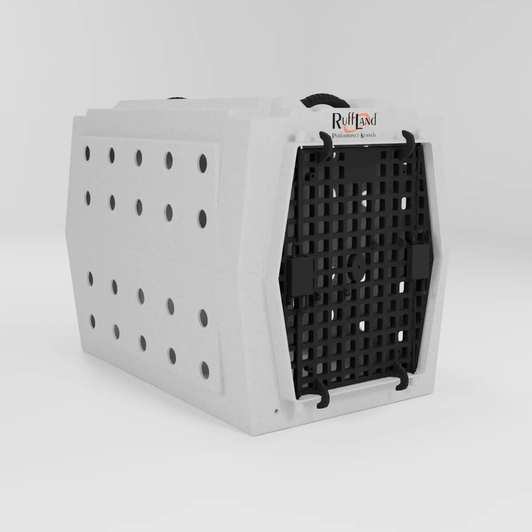 RuffLand Intermediate Kennel - Whitestone 2.0 Single Door - Dog crates by Ruff Land Performance Kennels