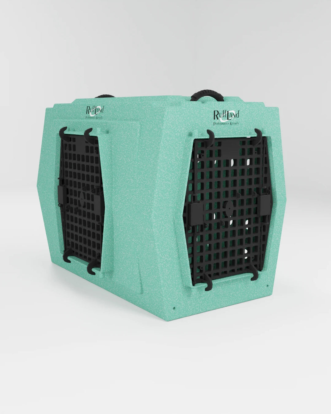 RuffLand Large Kennel - Mint Double Door (Front Left) - Dog crates by Ruff Land Performance Kennels