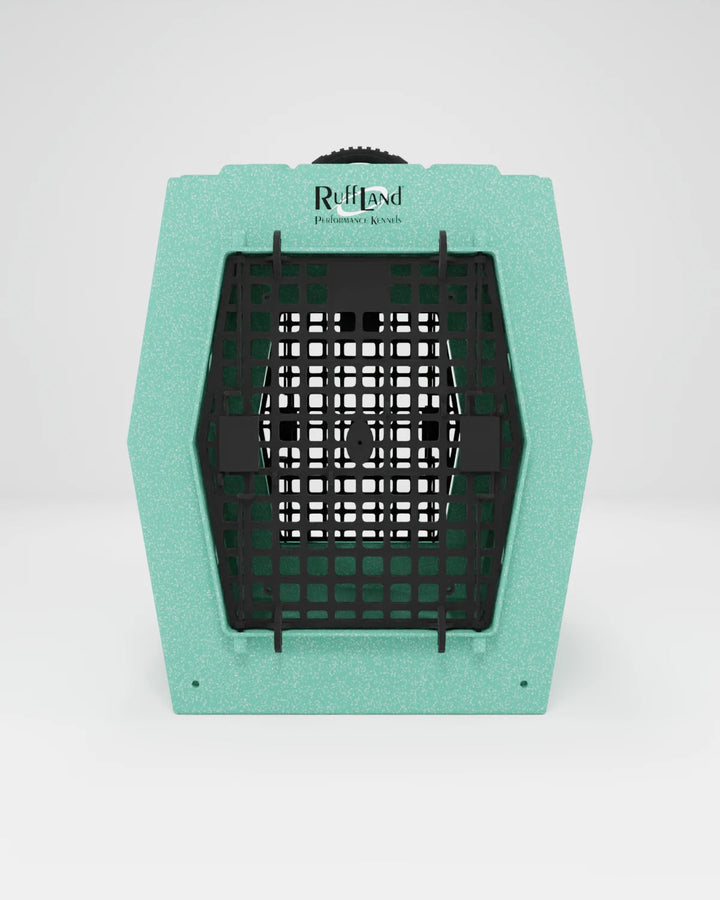 RuffLand Large Kennel - Mint Double Door (Front Back) - Dog crates by Ruff Land Performance Kennels