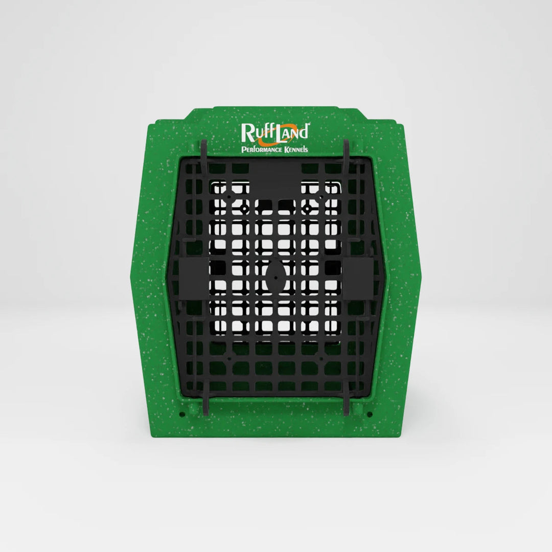 RuffLand Medium Kennel - GoGreen Double Door (Front Back) - Dog crates by Ruff Land Performance Kennels