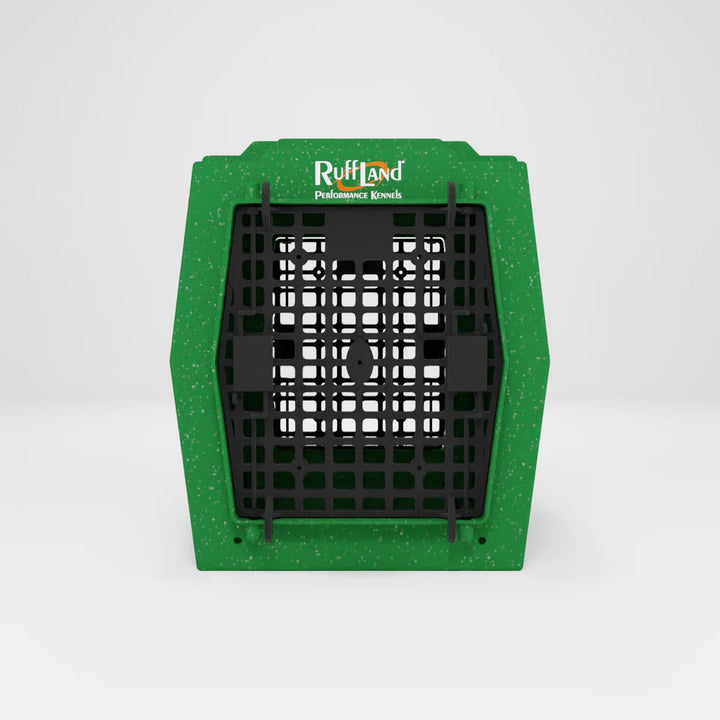 RuffLand Medium Kennel - GoGreen Double Door (Front Back) - Dog crates by Ruff Land Performance Kennels