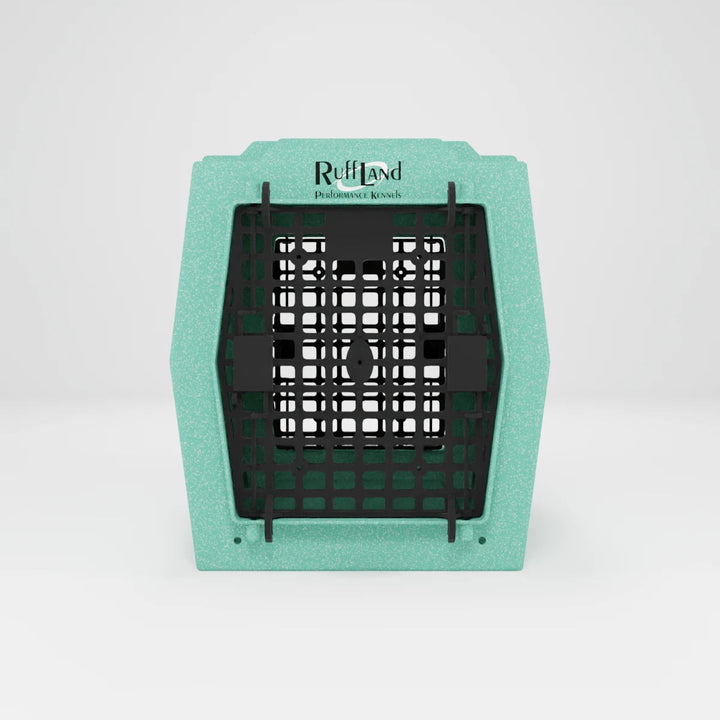 RuffLand Medium Kennel - Mint Double Door (Front Back) - Dog crates by Ruff Land Performance Kennels