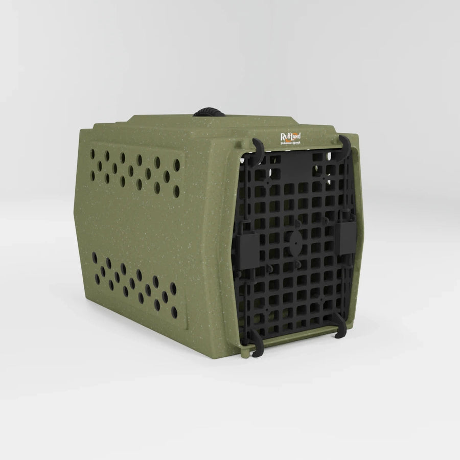 RuffLand Mid-Size Kennel - Olive Drab - Dog crates by Ruff Land Performance Kennels