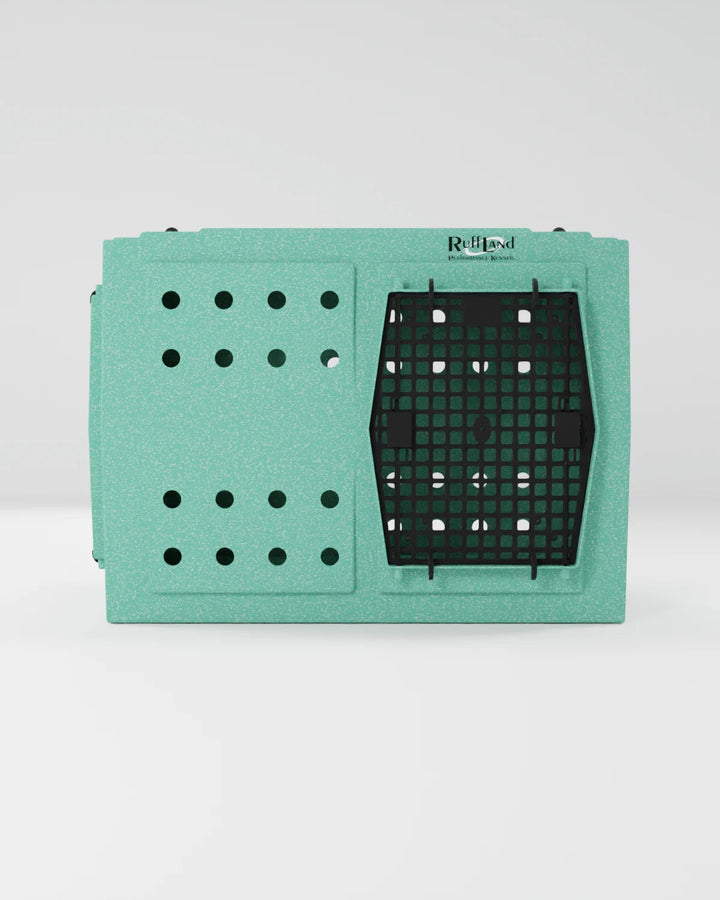 RuffLand X-Large Kennel - Mint Double Door (Front Right) - by Ruff Land Performance Kennels