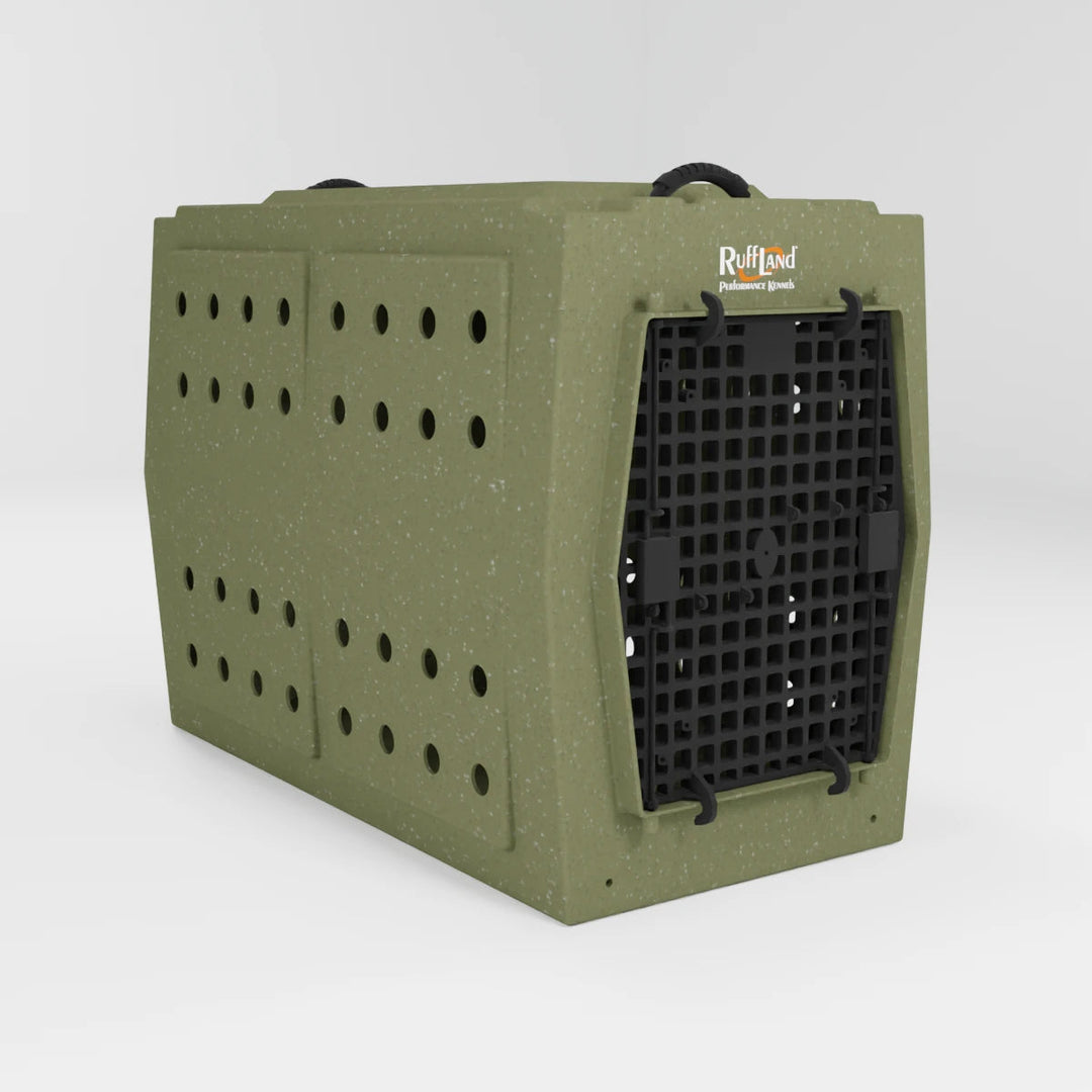 RuffLand X-Large Kennel - Olive Drab Single Door - by Ruff Land Performance Kennels
