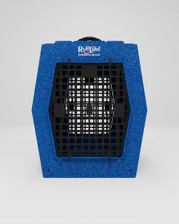 RuffLand Large Kennel - Patriotic Blue Double Door (Front Back) - Dog crates by Ruff Land Performance Kennels
