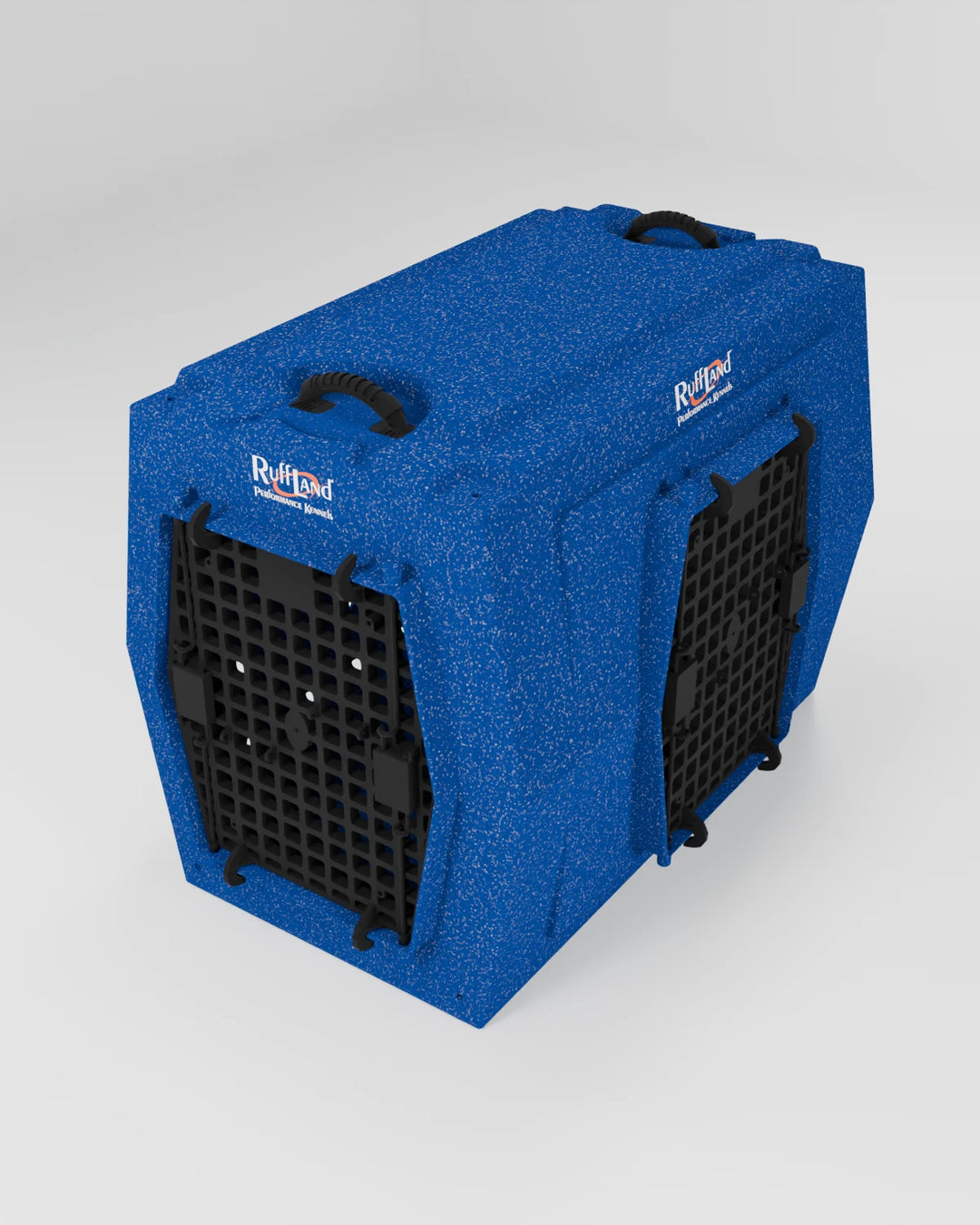 RuffLand Large Kennel - Patriotic Blue Double Door (Front Right) - Dog crates by Ruff Land Performance Kennels