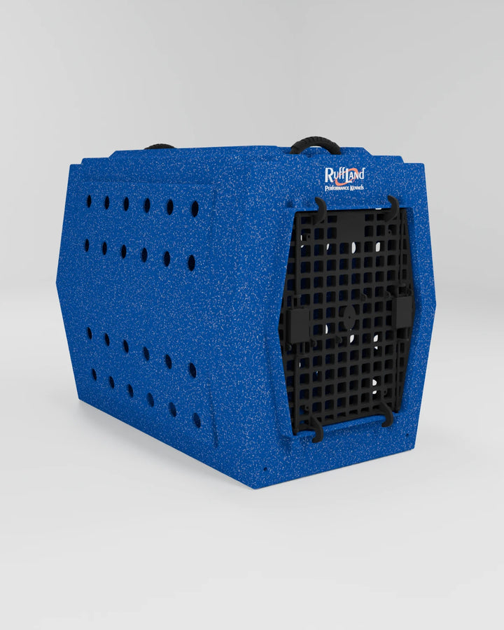 RuffLand Large Kennel - Patriotic Blue Single Door - Dog crates by Ruff Land Performance Kennels