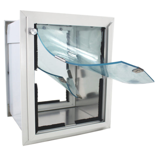 Security Boss MaxSeal Wall Mount Pet Door - Dual Flap Unit - by Security Boss