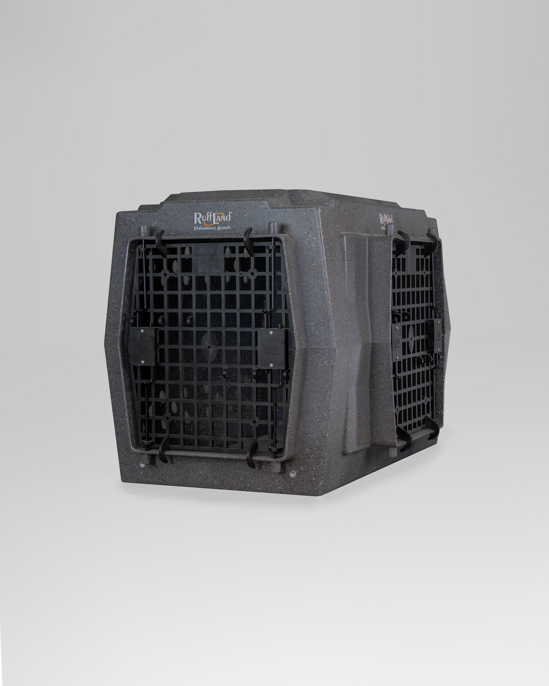 RuffLand Medium Kennel - Millstone Double Door (Front Right Side - Dog crates by Ruff Land Performance Kennels