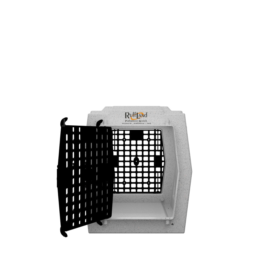 RuffLand Medium Kennel - Whitestone 2.0 Double Door (Front Back) - Dog crates by Ruff Land Performance Kennels