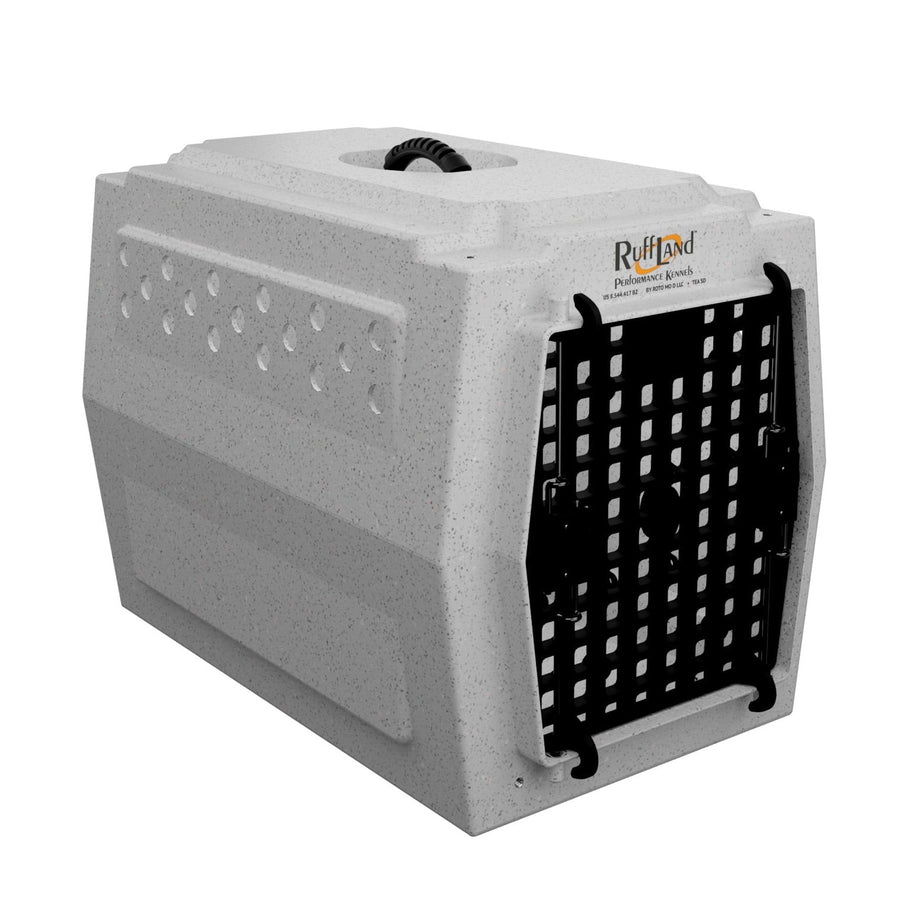 RuffLand Medium Kennel - Whitestone 2.0 Single Door - Dog crates by Ruff Land Performance Kennels