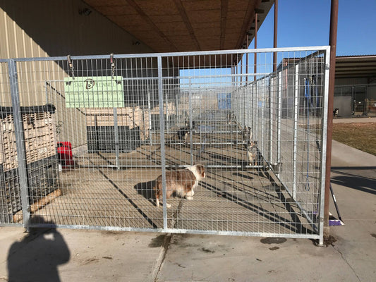 TK Products Complete 10’x10′ Kennel w/ 8-3″ Stainless Steel Bolt Assemblies - - Dog Kennels & Runs by TK Products