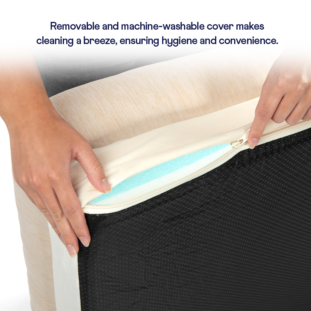 PupChill™ Cooling 4-Bolster Dog Bed - Arctic Sand - - Dog Beds by Paw.com