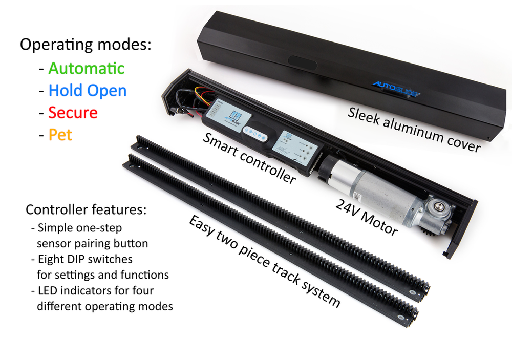 AutoSlide Elite Automatic Sliding Door System - - Automatic Pet Door by Autoslide