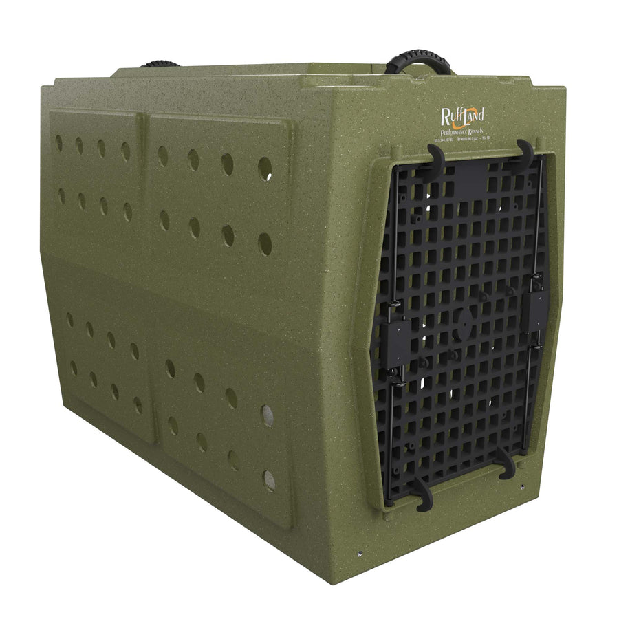 RuffLand X-Large Kennel - Olive Drab Single Door - Dog crates by Ruff Land Performance Kennels